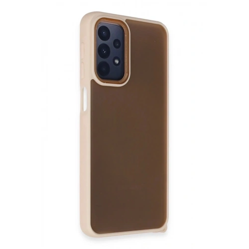 Mey İthalat®  Samsung Galaxy A23 4G Kılıf Elegant Kapak - Pudra