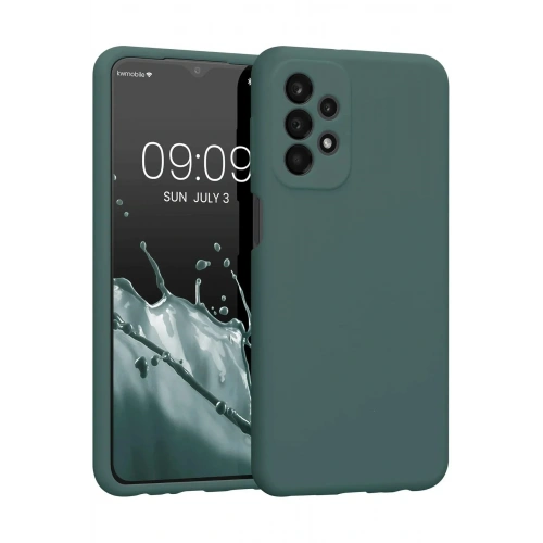 Mey İthalat®  Samsung Galaxy A23 4G Kılıf First Silikon - Koyu Yeşil
