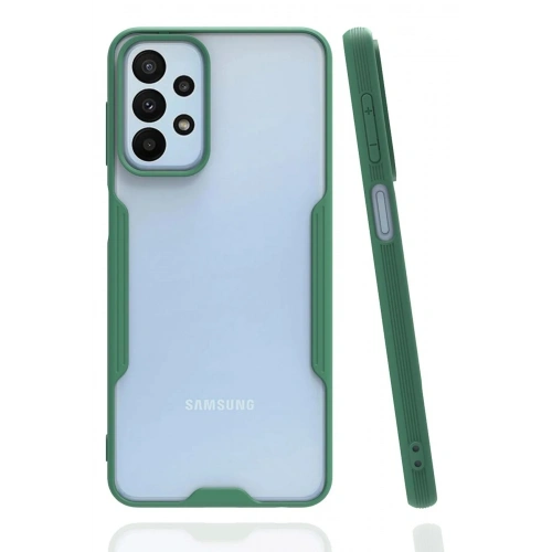 Mey İthalat®  Samsung Galaxy A23 4G Kılıf Platin Silikon - Yeşil