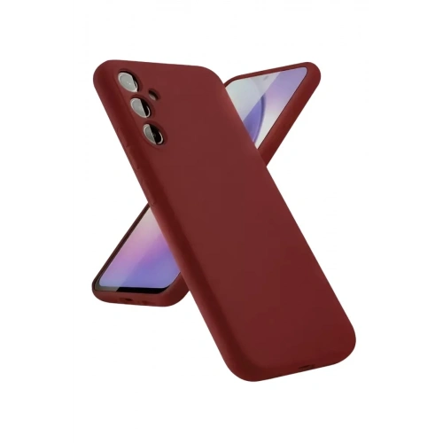Mey İthalat®  Samsung Galaxy A24 4G Kılıf First Silikon - Bordo