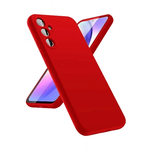 Mey İthalat®  Samsung Galaxy A24 4G Kılıf First Silikon - Kırmızı