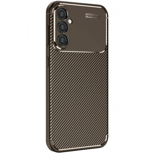 Mey İthalat®  Samsung Galaxy A26 Kılıf Auto Focus Karbon Kapak - Kahverengi
