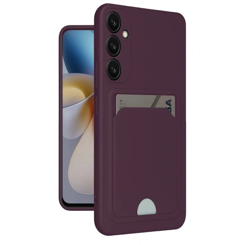 Mey İthalat®  Samsung Galaxy A26 Kılıf Kelvin Kartvizitli Silikon - Derin Mor