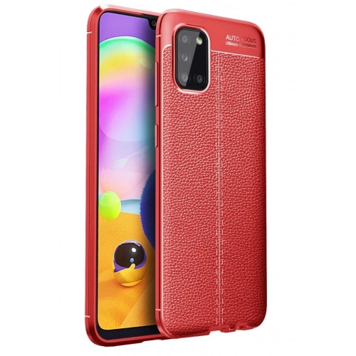 Mey İthalat®  Samsung Galaxy A31 Kılıf Auto Focus Kapak - Kırmızı