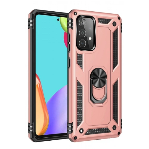 Mey İthalat®  Samsung Galaxy A32 Kılıf Sofya Yüzüklü Silikon Kapak - Rose