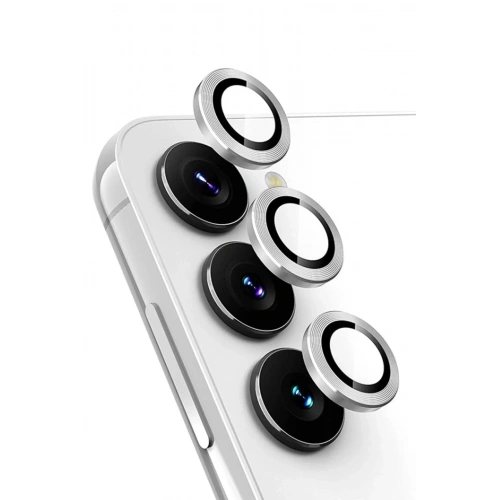 Mey İthalat®  Samsung Galaxy A34 5G Valdez Metal Kamera Lens - Gümüş