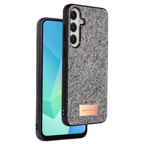 Mey İthalat®  Samsung Galaxy A36 Bright Simli Kapak - Gümüş
