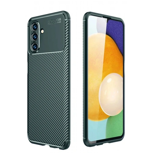 Mey İthalat®  Samsung Galaxy A36 Kılıf Auto Focus Karbon Kapak - Koyu Yeşil