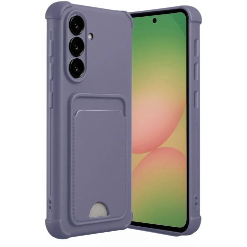 Mey İthalat®  Samsung Galaxy A36 Kılıf Kelvin Kartvizitli Silikon - Lila