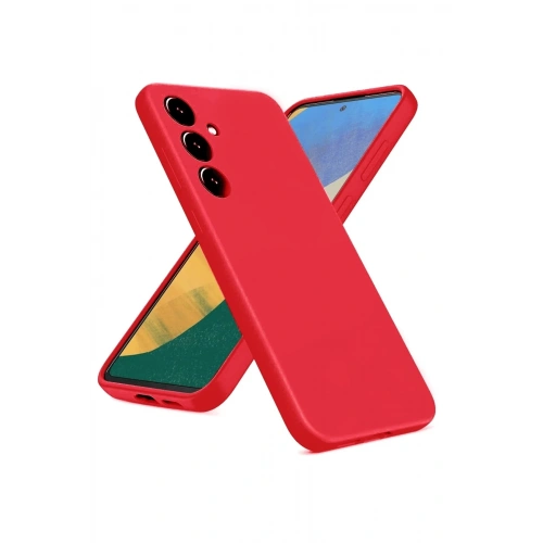 Mey İthalat®  Samsung Galaxy A36 Kılıf Nano içi Kadife Silikon - Kırmızı