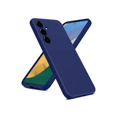 Mey İthalat®  Samsung Galaxy A36 Kılıf Nano içi Kadife Silikon - Lacivert