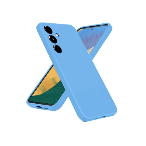 Mey İthalat®  Samsung Galaxy A36 Kılıf Nano içi Kadife Silikon - Mavi