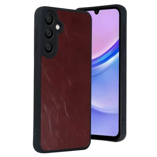 Mey İthalat®  Samsung Galaxy A37 5G Aras Deri Kapak - Bordo