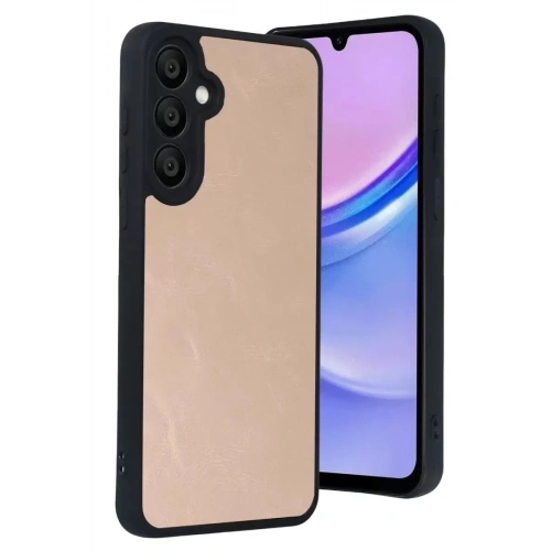 Mey İthalat®  Samsung Galaxy A37 5G Aras Deri Kapak - Pudra