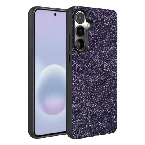 Mey İthalat®  Samsung Galaxy A37 5G Bright Simli Kapak - Derin Mor