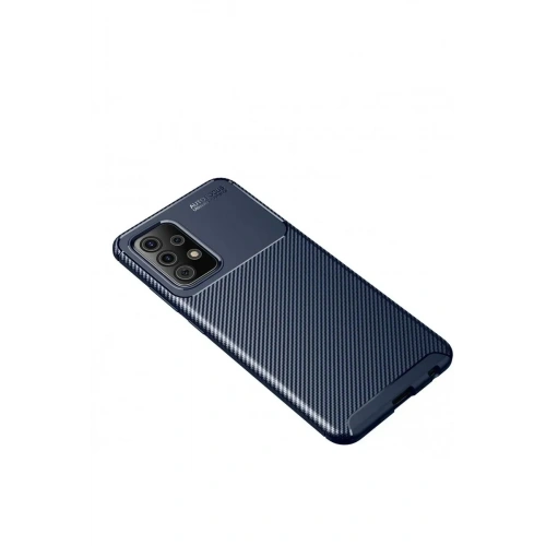 Mey İthalat®  Samsung Galaxy A52 Kılıf Auto Focus Karbon Kapak - Lacivert