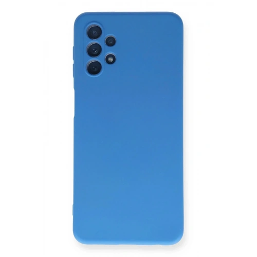 Mey İthalat®  Samsung Galaxy A52 Kılıf Nano içi Kadife Silikon - Mavi