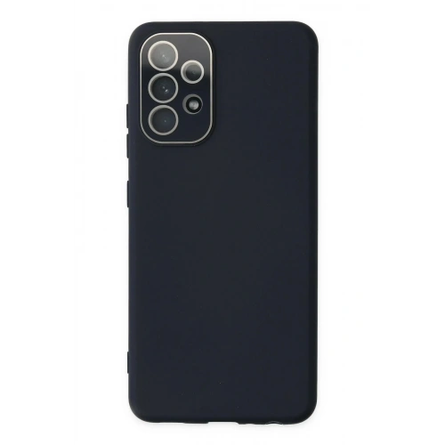 Mey İthalat®  Samsung Galaxy A53 5G Kılıf Lansman Glass Kapak - Lacivert