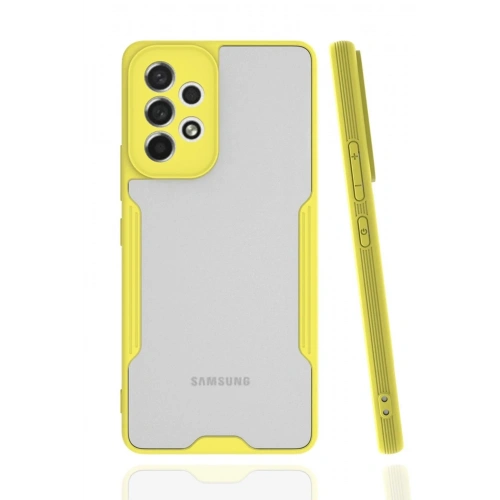 Mey İthalat®  Samsung Galaxy A53 5G Kılıf Platin Silikon - Sarı