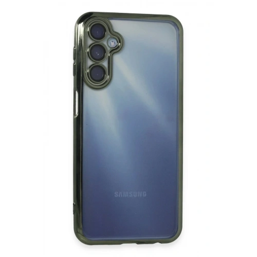 Mey İthalat®  Samsung Galaxy A55 5G Kılıf  Lensli Silikon - Yeşil