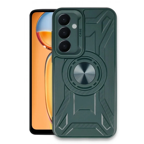 Mey İthalat®  Samsung Galaxy A55 5G Kılıf Lincoln Silikon - Koyu Yeşil