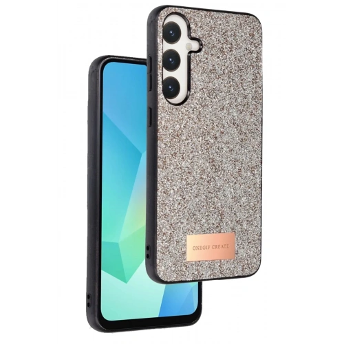Mey İthalat®  Samsung Galaxy A56 Bright Simli Kapak - Gold