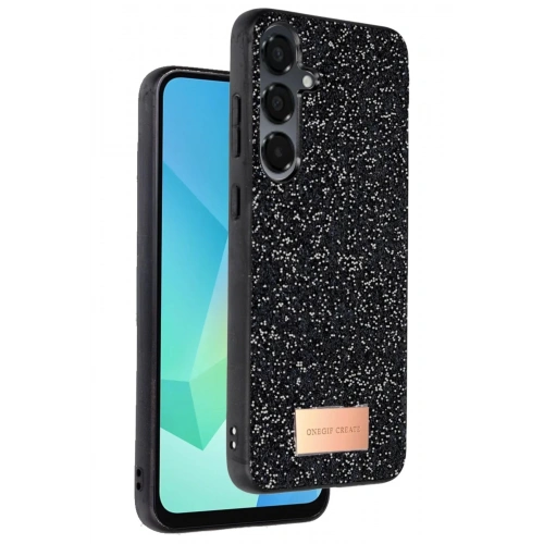 Mey İthalat®  Samsung Galaxy A56 Bright Simli Kapak - Siyah