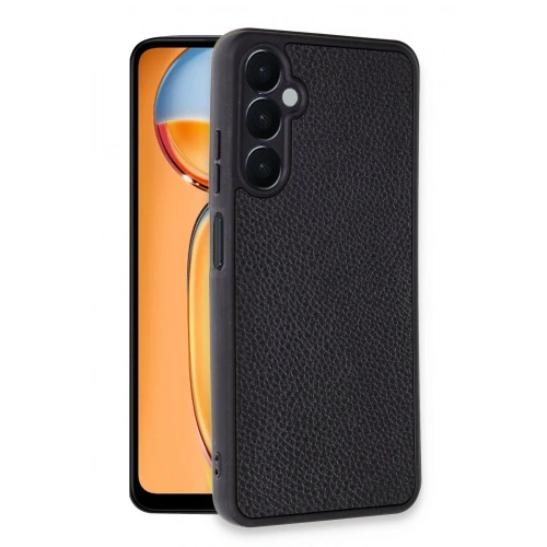 Mey İthalat®  Samsung Galaxy A56 Kılıf Aras Deri Kapak - Siyah
