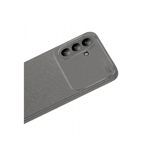 Mey İthalat®  Samsung Galaxy A56 Kılıf Auto Focus Karbon Kapak - Gri