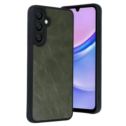 Mey İthalat®  Samsung Galaxy A57 5G Aras Deri Kapak - Yeşil