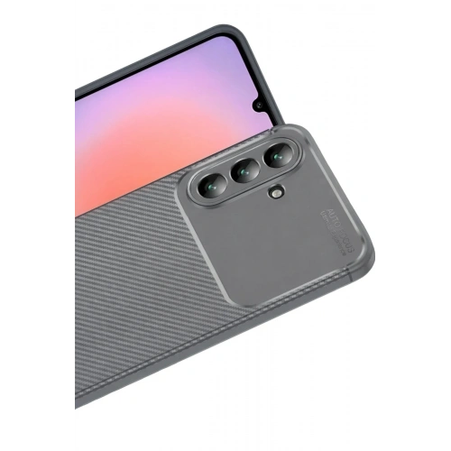 Mey İthalat®  Samsung Galaxy A57 5G Auto Focus Karbon Kapak - Gri