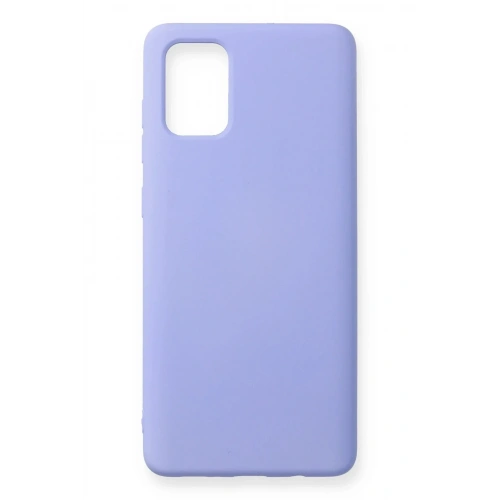 Mey İthalat®  Samsung Galaxy A71 Kılıf Nano içi Kadife Silikon - Lila