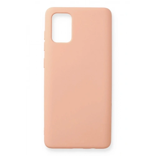 Mey İthalat®  Samsung Galaxy A71 Kılıf Nano içi Kadife Silikon - Pudra
