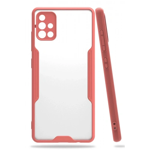 Mey İthalat®  Samsung Galaxy A71 Kılıf Platin Silikon - Pembe