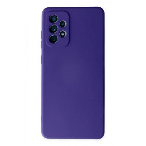 Mey İthalat®  Samsung Galaxy A72 Kılıf Nano içi Kadife Silikon - Mor