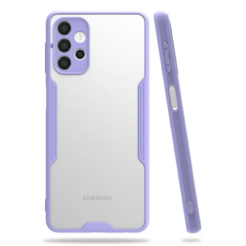 Mey İthalat®  Samsung Galaxy A72 Kılıf Platin Silikon - Lila