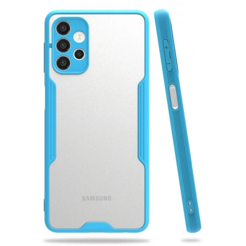Mey İthalat®  Samsung Galaxy A72 Kılıf Platin Silikon - Mavi