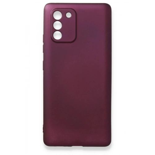 Mey İthalat®  Samsung Galaxy A91 / S10 Lite Kılıf First Silikon - Mürdüm