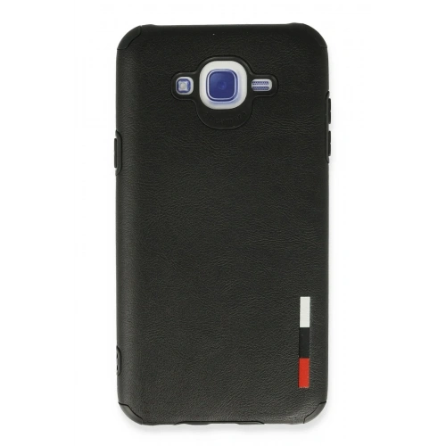 Mey İthalat®  Samsung Galaxy J7 Kılıf Loop Deri Silikon - Siyah