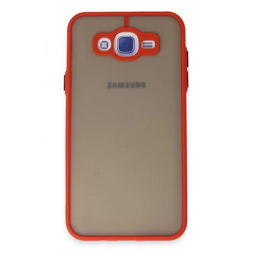 Mey İthalat®  Samsung Galaxy J7 Kılıf Montreal Silikon Kapak - Kırmızı