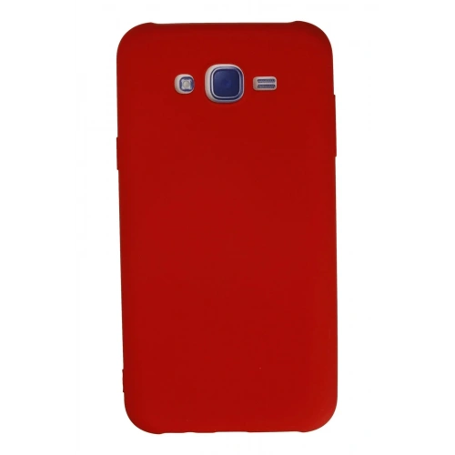 Mey İthalat®  Samsung Galaxy J7 Kılıf Nano içi Kadife Silikon - Kırmızı