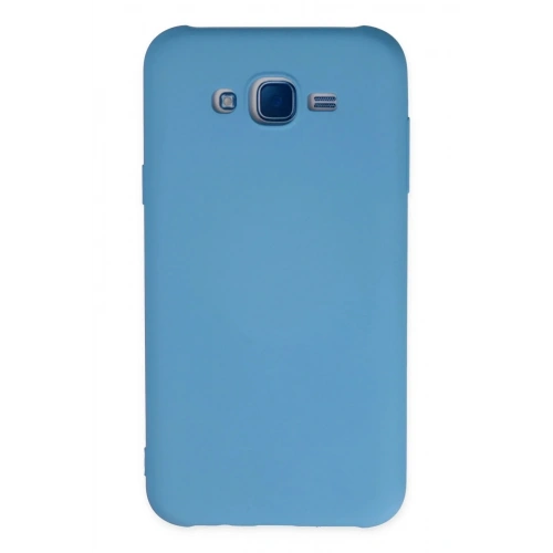 Mey İthalat®  Samsung Galaxy J7 Kılıf Nano içi Kadife Silikon - Mavi