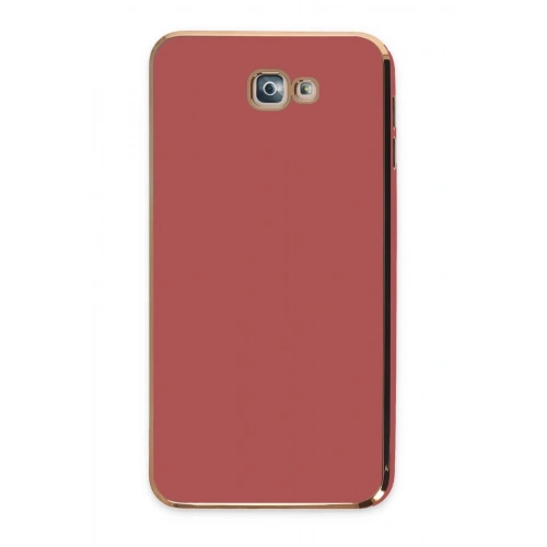 Mey İthalat®  Samsung Galaxy J7 Prime Kılıf Volet Silikon - Kırmızı