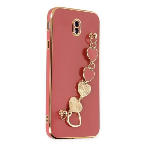 Mey İthalat®  Samsung Galaxy J7 Pro / J730 Kılıf Esila Silikon - Kırmızı