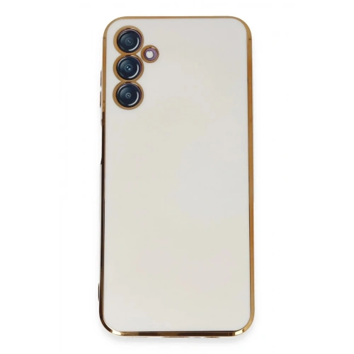 Mey İthalat®  Samsung Galaxy M14 5G Kılıf Volet Silikon - Beyaz