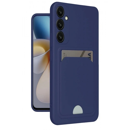 Mey İthalat®  Samsung Galaxy M15 Kelvin Kartvizitli Silikon - Lacivert