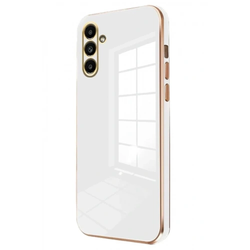 Mey İthalat®  Samsung Galaxy M15 Kılıf Volet Silikon - Beyaz