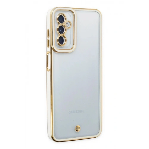 Mey İthalat®  Samsung Galaxy M23 Kılıf Liva Lens Silikon - Beyaz