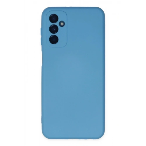 Mey İthalat®  Samsung Galaxy M23 Kılıf Nano içi Kadife Silikon - Mavi