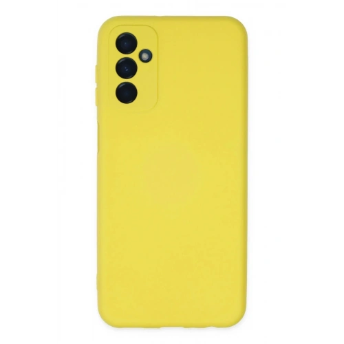Mey İthalat®  Samsung Galaxy M23 Kılıf Nano içi Kadife Silikon - Sarı